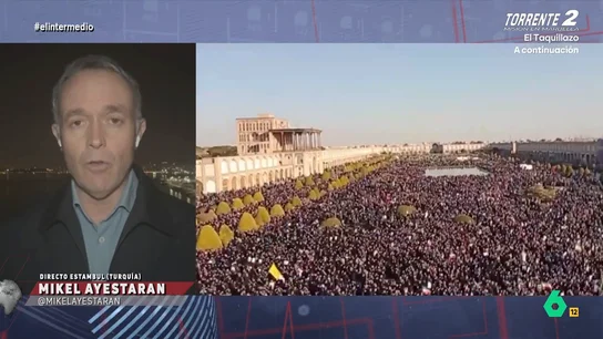 Mikel Ayestaran señala la dificultad de los iraníes para derrocar al régimen: "No hay una oposición organizada dentro del país" El periodista indica que Irán la Guardia Revolucionaria tiene el control de las armas. Esto hace necesario desarmarles para que los iraníes tengan alguna posibilidad de derrocar al régimen.