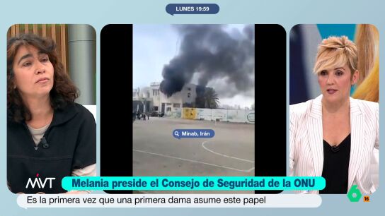 Narges Bazarjani, espa&ntilde;ola residente en Espa&ntilde;a, opina sobre el conflicto en Ir&aacute;n y asegura que "es una pena" que "un gobierno genocida" como el iran&iacute; "caiga por otro gobierno genocida" como Israel.