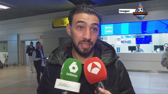 Munir El Haddadi, a su llegada a Madrid desde Irán Munir El Haddadi, a su llegada a Madrid desde Irán