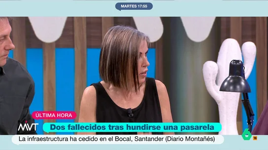 Beatriz de Vicente, tras el hundimiento de una pasarela en El Bocal, Santander: "Aquí va a haber responsabilidades" Por el momento se desconocen las causas que han provocado el colapso de la pasarela. Las autoridades están, en este momento, buscando a tres personas accidentadas.