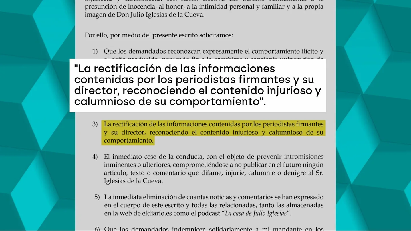 Demanda de Julio Iglesias. Demanda de Julio Iglesias.