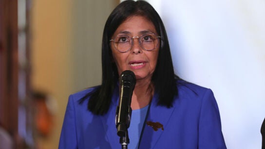 La presidenta encargada de Venezuela, Delcy Rodr&iacute;guez, en Caracas (Venezuela) en una imagen de archivo.