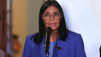 La presidenta encargada de Venezuela, Delcy Rodr&iacute;guez, en Caracas (Venezuela) en una imagen de archivo.