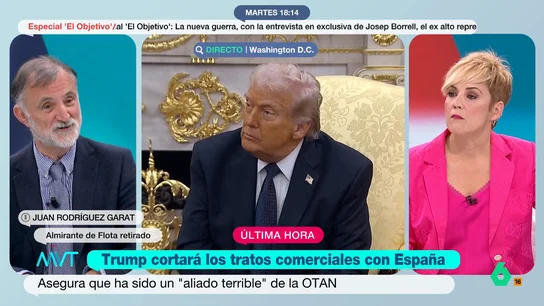Juan Rodríguez Garat avisa de que "no solo" Trump piensa que España es un aliado terrible: "Nuestra voz ya no cuenta" El presidente estadounidense ha calificado a España como un "aliado terrible" debido a la posición del Gobierno con respecto a la guerra de Irán y rechazar que Estados Unidos use sus bases de Morón, en Sevilla, y Rota, en Cádiz.