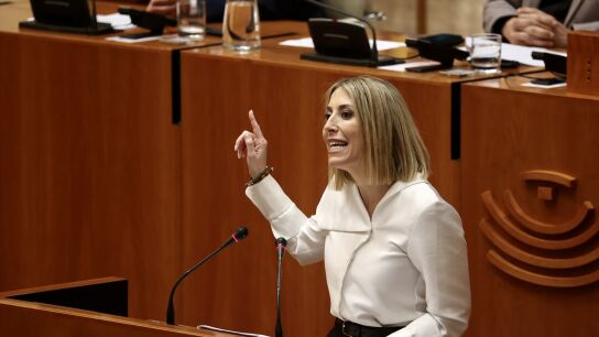 Mar&iacute;a Guardiola, durante el debate de investidura en Extremadura