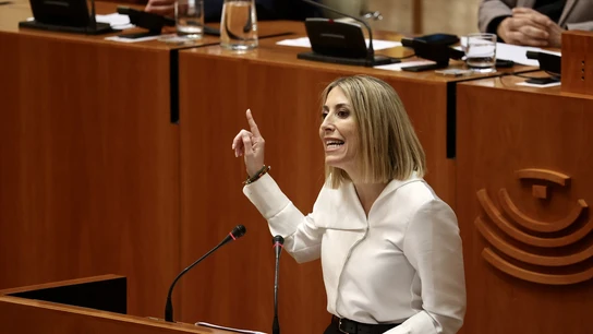 María Guardiola, durante el debate de investidura en Extremadura María Guardiola, durante el debate de investidura en Extremadura