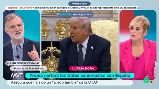 Juan Rodríguez Garat critica que "ante la posible conquista de Groenlandia nos pusimos de perfil y con Jameneí, un tirano, de frente" El almirante de flota retirado considera que el Gobierno podría haber hecho algo más discreto en lugar de rechazar, de manera tajante, que Estados Unidos use las bases militares de Rota y Morón.