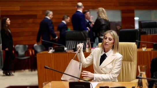 La presidenta en funciones de la Junta de Andaluc&iacute;a, Mar&iacute;a Guardiola, este mi&eacute;rcoles en la Asamblea de la regi&oacute;n. 
