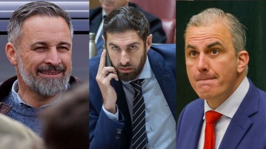 Santiago Abascal, Jos&eacute; &Aacute;ngel Antelo y Javier Ortega Smith.