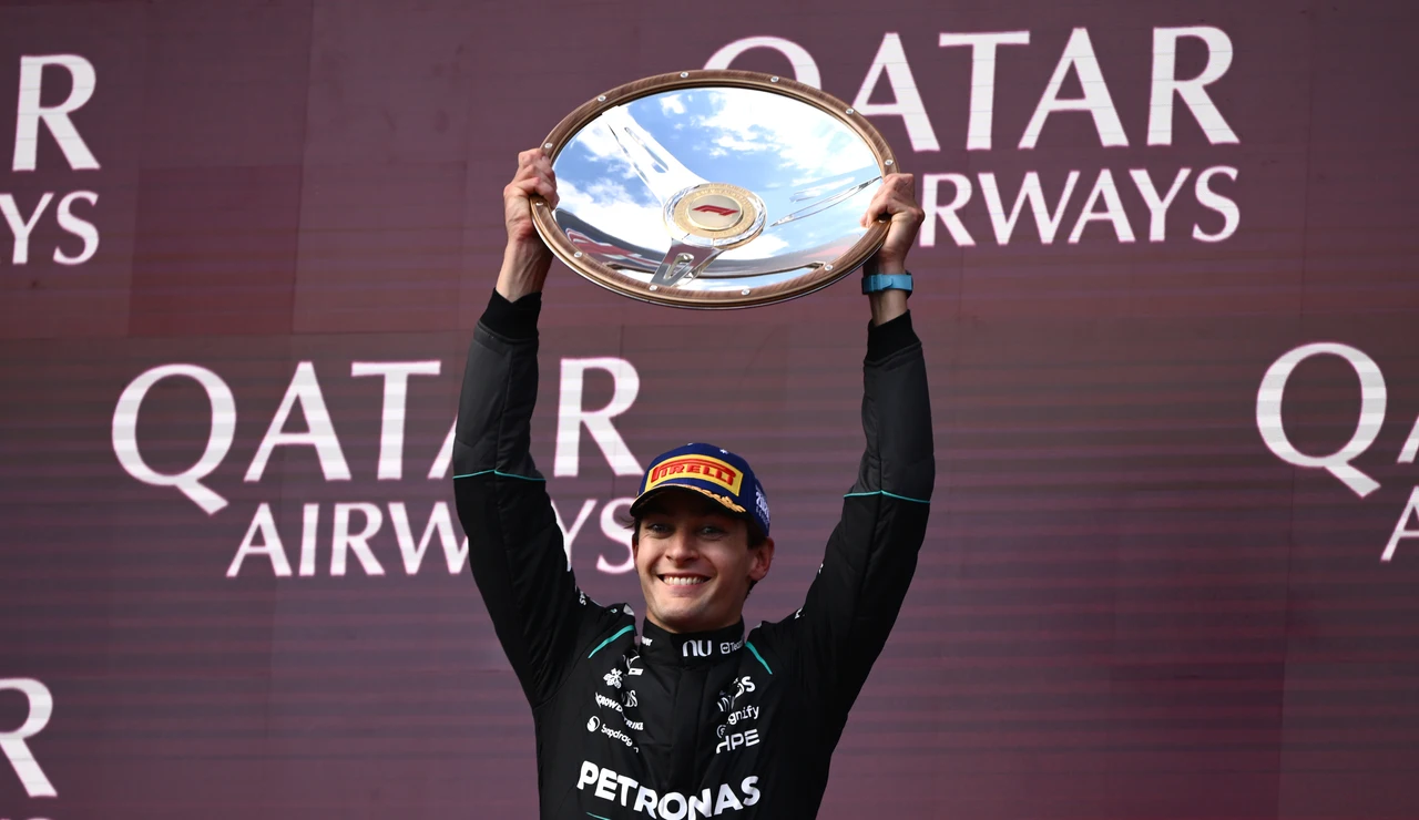 George Russell tras su victoria en el GP de Australia