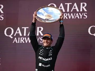 George Russell tras su victoria en el GP de Australia George Russell tras su victoria en el GP de Australia