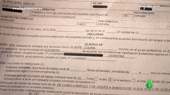 Un camarero que denunció a su jefe ante Inspección de Trabajo, en Equipo de Investigación: "Cotizaba 10 horas y trabajaba 40" Un camarero que denunció a su jefe ante Inspección de Trabajo, en Equipo de Investigación: "Cotizaba 10 horas y trabajaba 40"