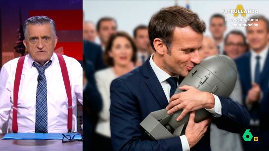 Wyoming, del v&iacute;deo de Macron visitando un portaviones: "Ahora lo que m&aacute;s vende es fotografiarse besando a una bomba"
