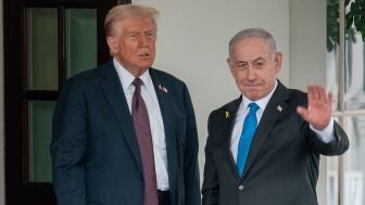 Imagen de archivo de Donald Trump y Netanyahu.