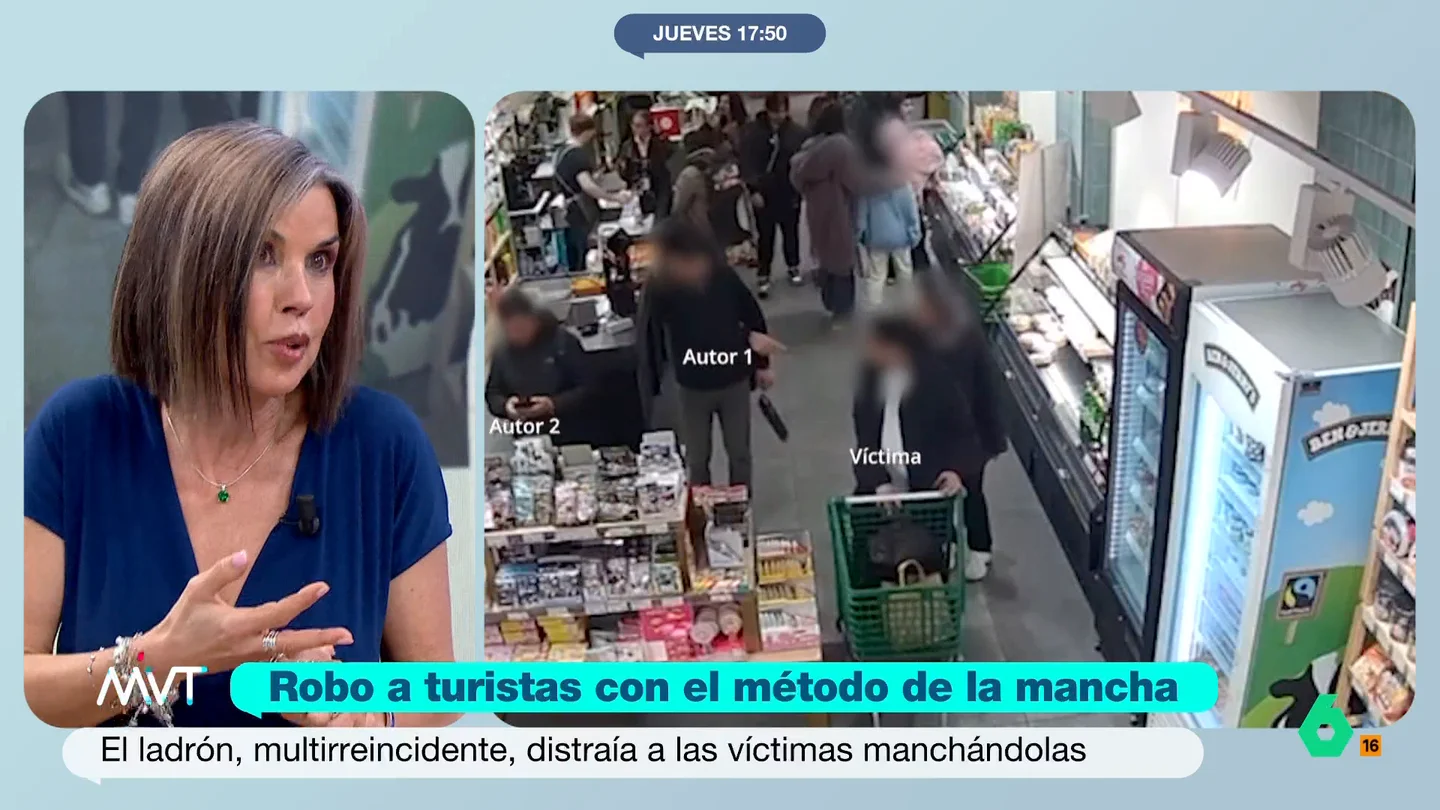 Beatriz de Vicente indica que los ladrones prefieren robar a turistas "porque el día del juicio no van a estar presentes" Muchos turistas se convierten en víctimas de los ladrones que, aprovechando un descuido, se llevan sus pertenencias. Además, en muchos casos, utilizan técnicas como la llamada de la mancha para distraerlos.