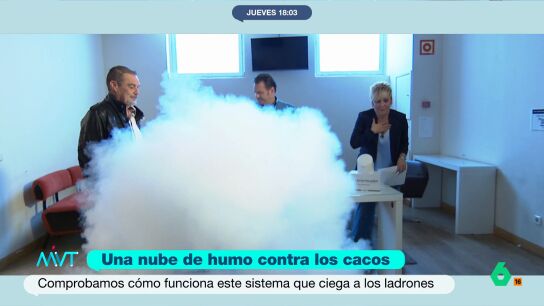 M&aacute;s Vale Tarde pone a prueba el experimento antirrobos: una nube de humo que ciega a los cacos