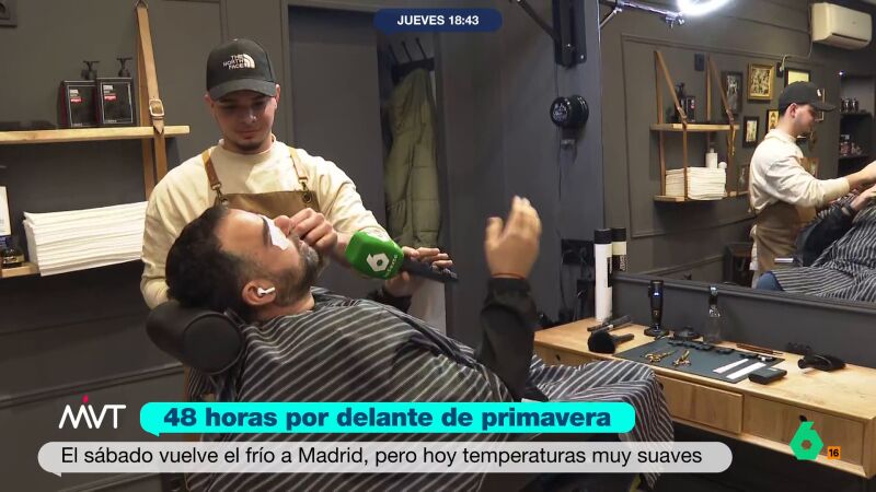 Javier Bastida aprovecha su conexi&oacute;n con MVT para arreglarse la barba: "Tengo cena esta noche en Toledo"