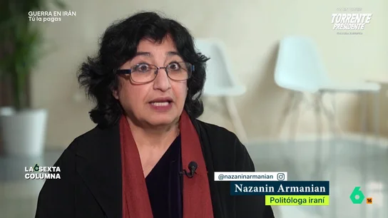 Nazanin Armanian afirma que EEUU puso en el poder al ayatolá Jomeini "porque querían un Irán débil": "Volvimos a la Edad Media" La politóloga señala que con la llegada del régimen de los ayatolás al poder, por ejemplo, se bajó la ley nupcial de los 18 a los 8 años y se retiró el derecho al divorcio.