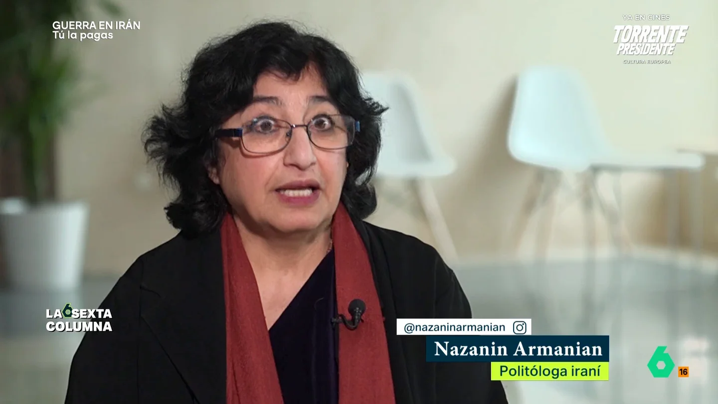 Nazanin Armanian afirma que EEUU puso en el poder al ayatolá Jomeini "porque querían un Irán débil": "Volvimos a la Edad Media" La politóloga señala que con la llegada del régimen de los ayatolás al poder, por ejemplo, se bajó la ley nupcial de los 18 a los 8 años y se retiró el derecho al divorcio.