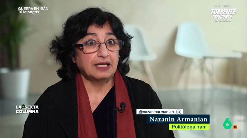 Nazanin Armanian afirma que EEUU puso en el poder al ayatol&aacute; Jomeini "porque quer&iacute;an un Ir&aacute;n d&eacute;bil": "Volvimos a la Edad Media"