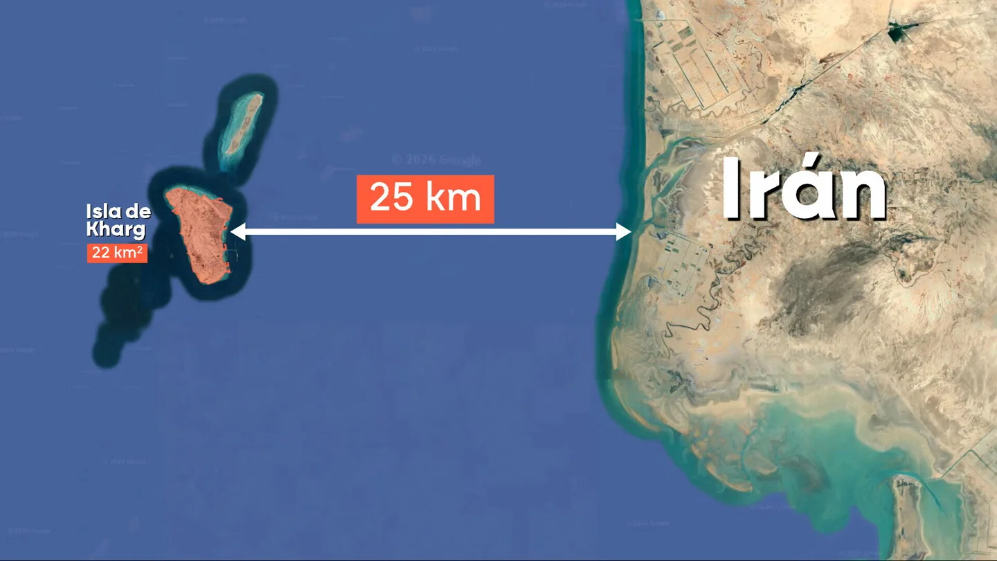 La isla de Jark, el enclave petrolífero más importante de los iraníes que EEUU e Israel no se atreven a atacar La isla de Jark, el enclave petrolífero más importante de los iraníes que EEUU e Israel no se atreven a atacar