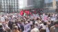 Momento de la manifestaci&oacute;n contra la guerra en Ir&aacute;n celebrada en Madrid