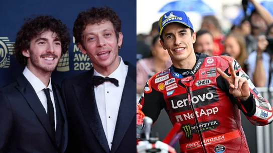 Bagnaia desvela la característica en común que comparten Valentino Rossi y Marc Márquez en pista Bagnaia desvela la característica en común que comparten Valentino Rossi y Marc Márquez en pista