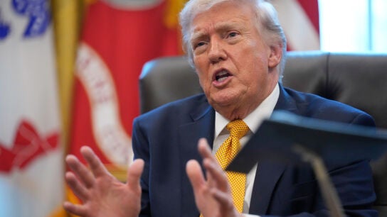 El presidente de Estados Unidos, Donald Trump, este lunes en la Casa Blanca.