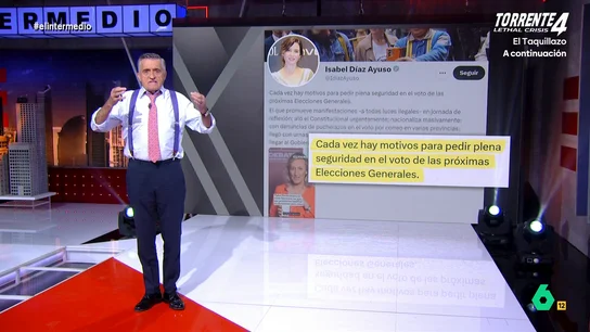 Wyoming responde a Ayuso tras sembrar dudas sobre el sistema electoral: "Es irresponsable y peligroso" Wyoming reflexiona en este vídeo sobre la estrategia de Ayuso de agitar el fantasma del pucherazo tras difundir un bulo y recuerda que no es la primera vez que un dirigente del PP sigue la misma estrategia que Trump en EEUU.