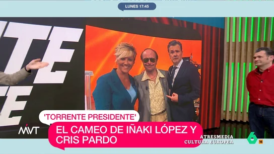 Iñaki López y Cristina Pardo comentan su cameo en 'Torrente, presidente': "Santiago Segura también tiene mérito" Los presentadores de Más Vale Tarde han participado en la sexta entrega de la saga dirigida y protagonizada por Santiago Segura. La película ha sido el cuarto mejor estreno español de la historia del cine.