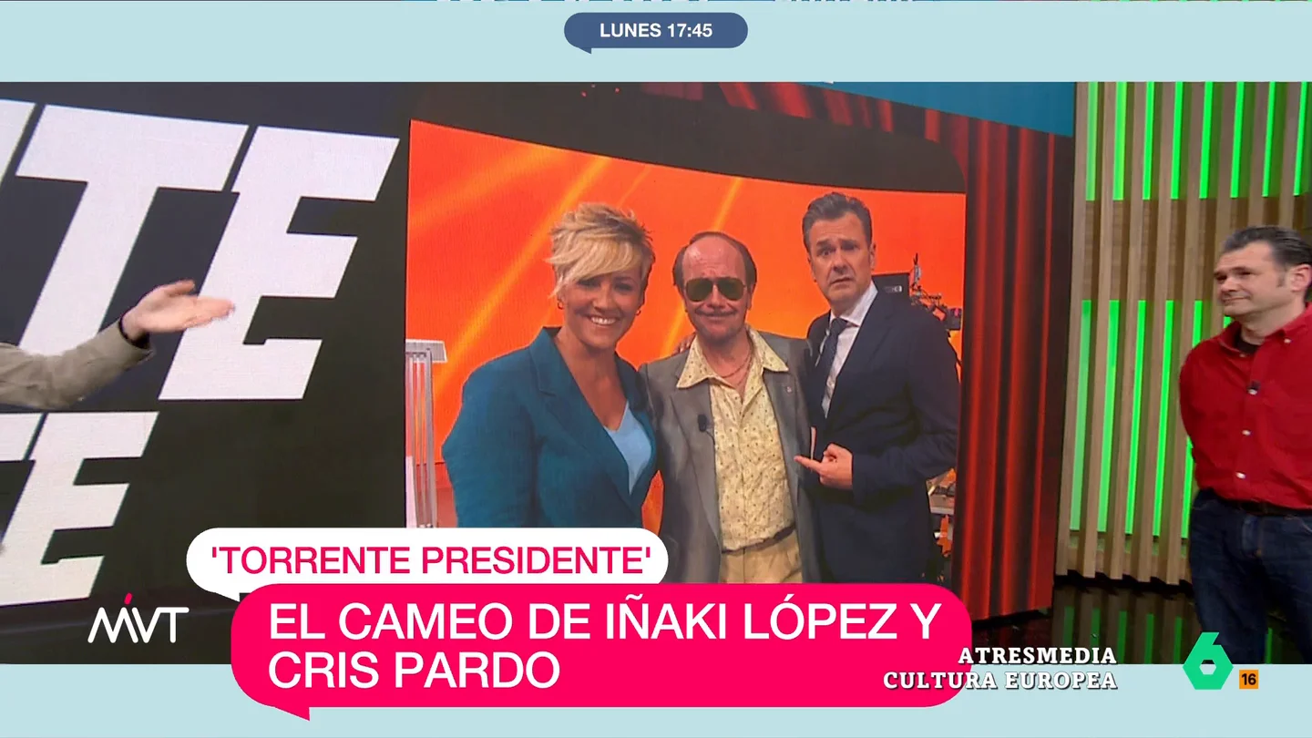 Iñaki López y Cristina Pardo comentan su cameo en 'Torrente, presidente': "Santiago Segura también tiene mérito" Los presentadores de Más Vale Tarde han participado en la sexta entrega de la saga dirigida y protagonizada por Santiago Segura. La película ha sido el cuarto mejor estreno español de la historia del cine.