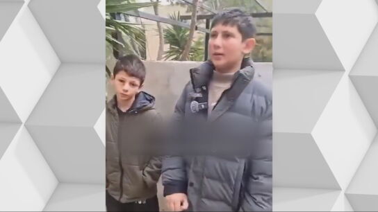 Ni&ntilde;os palestinos hu&eacute;rfanos