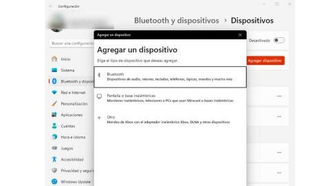 Añadiendo dispositivos Bluetooth