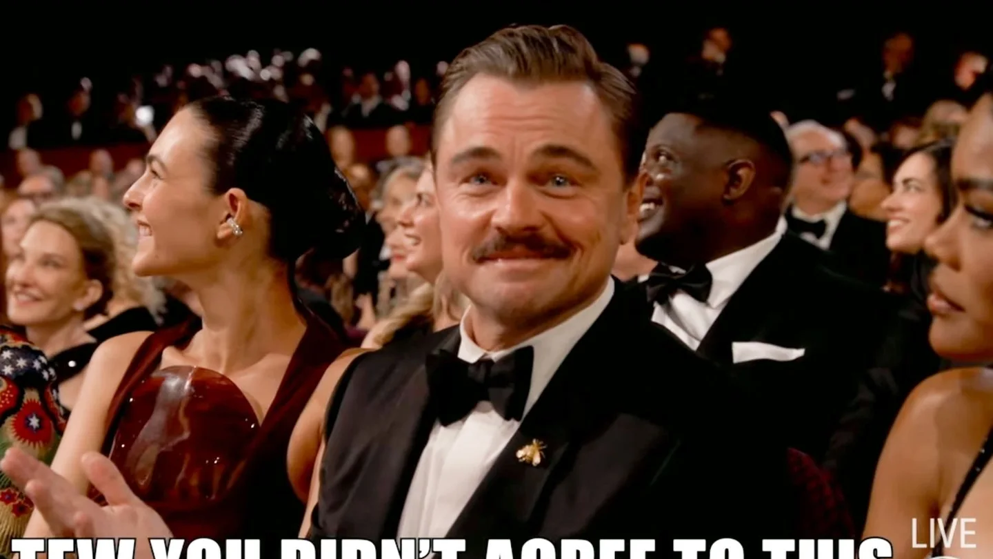 Leonardo DiCaprio vuelve a convertirse en un meme en los Oscar 2026 por culpa de Conan O'Brien El nuevo meme de Leonardo DiCaprio en los Oscar 2026
