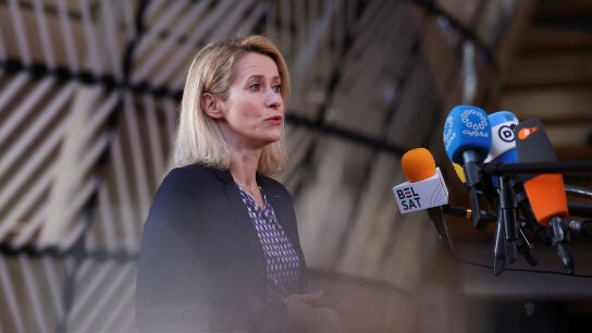 La alta representante de la Uni&oacute;n Europea (UE) para Asuntos Exteriores y Seguridad, Kaja Kallas, este lunes