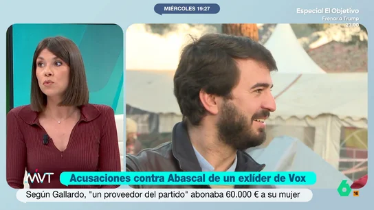 Ainhoa Martínez, sobre Vox: "Cuando las navajas llegan a los familiares es que la guerra interna ha escalado a niveles de difícil vuelta atrás" Ainhoa Martínez reflexiona sobre la guerra abierta en el seno de Vox, a la que se suman las acusaciones de García-Gallardo sobre el supuesto sueldo que estaría cobrando la mujer de Santiago Abascal de la formación.