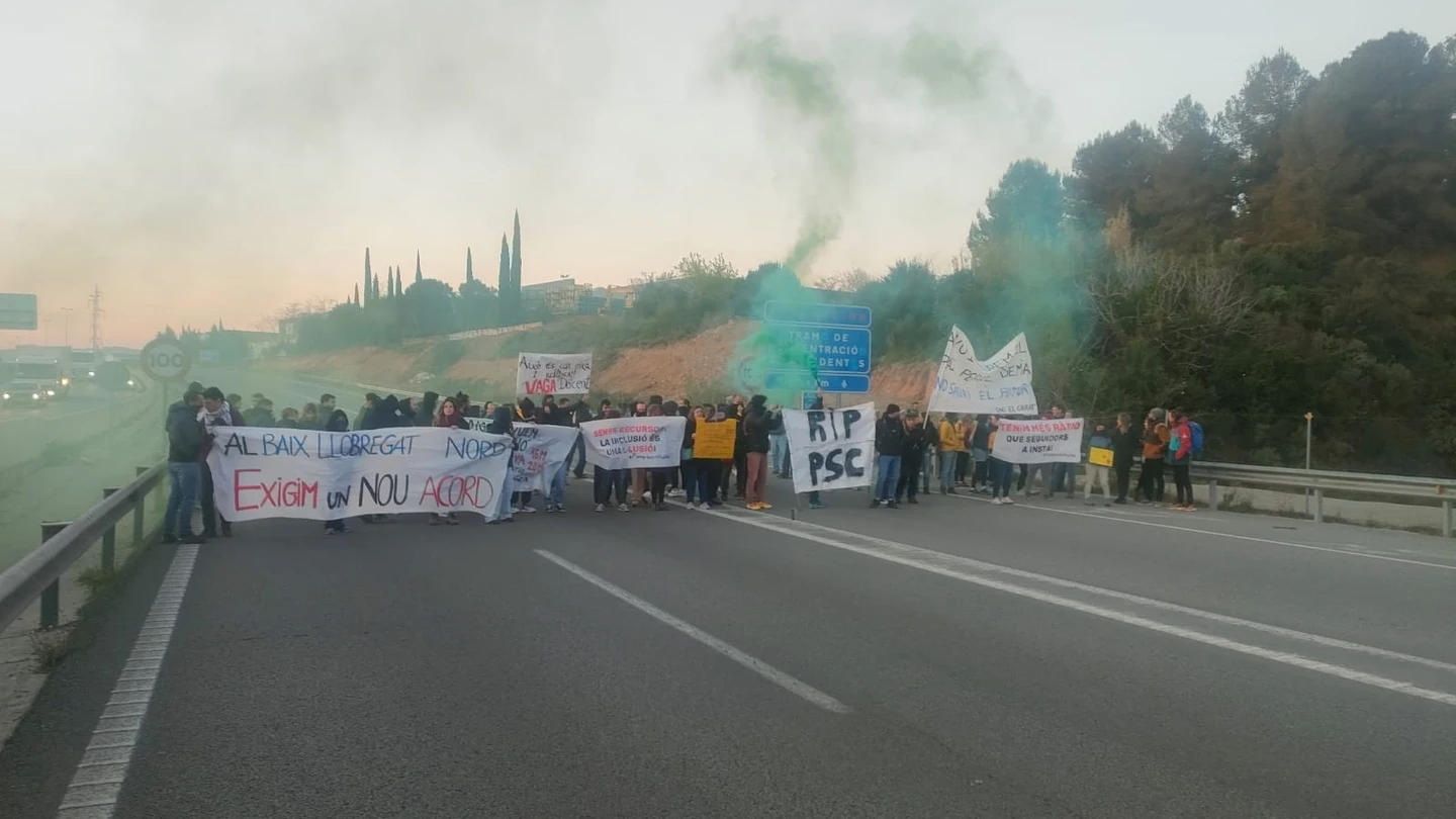 Huelga de profesores en Barcelona. Huelga de profesores en Barcelona.