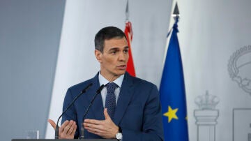 El presidente del Gobierno, Pedro S&aacute;nchez, durante su comparecencia este viernes