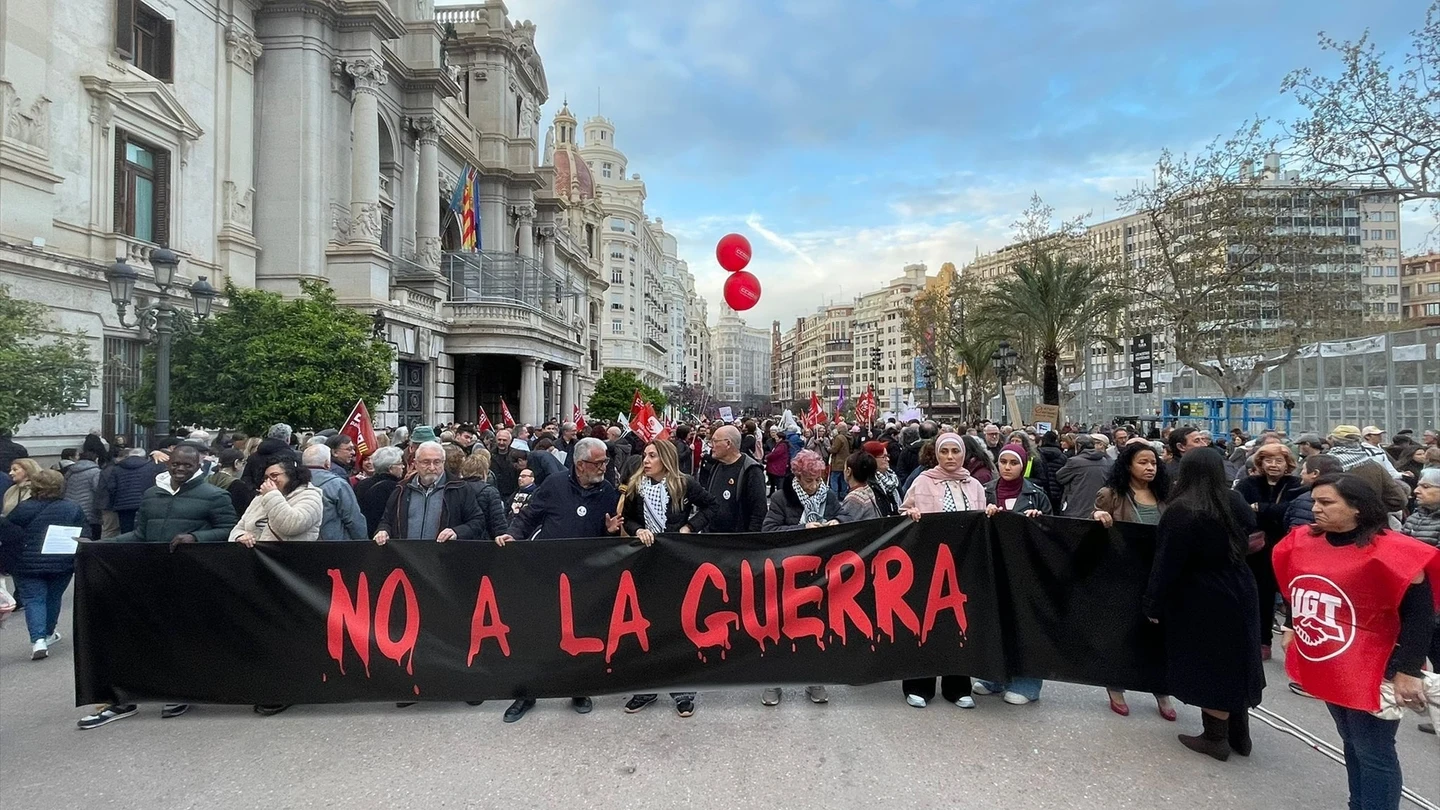 Imagen de la manifestación en Valencia. Imagen de la manifestación en Valencia