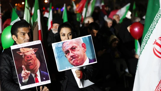 Protestas en Teherán contra Trump y Netanyahu Protestas en Teherán contra Trump y Netanyahu