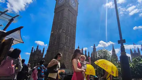 Jornada muy calurosa en Londres Jornada muy calurosa en Londres
