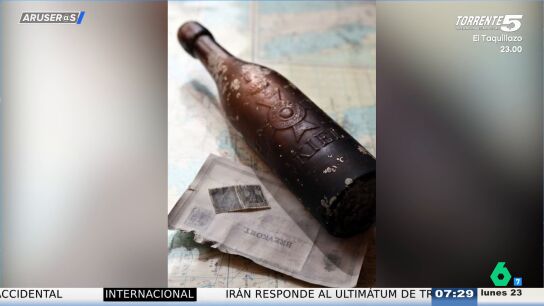 Un perro encuentra en Escocia una botella con un mensaje dentro que se lanz&oacute; al mar en Canad&aacute;