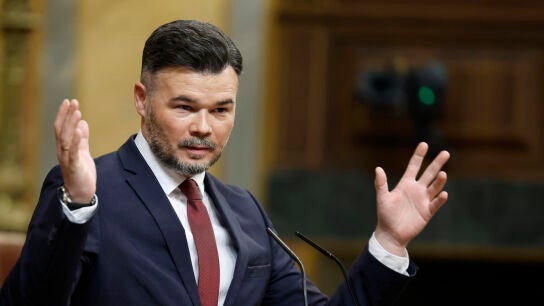 El portavoz de ERC, Gabriel Rufi&aacute;n, durante su intervenci&oacute;n