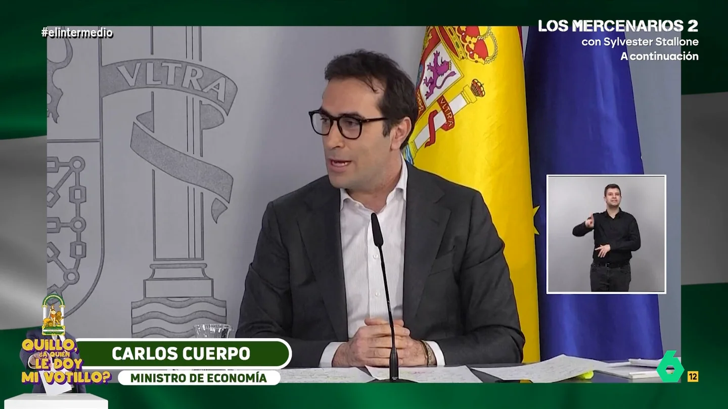 Wyoming señala que "alguien" está "algo subidito": "Alguien que está a punto de pedir que no le llamen señor Cuerpo, sino ministro Cuerpazo" Wyoming señala que "alguien" está "algo subidito": "Alguien que está a punto de pedir que no le llamen señor Cuerpo, sino ministro Cuerpazo"
