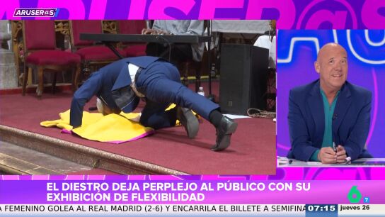 Alfonso Ar&uacute;s no da cr&eacute;dito con la performance viral de Ortega Cano: "No s&eacute; de qu&eacute; marca es el pantal&oacute;n, pero es resistente"