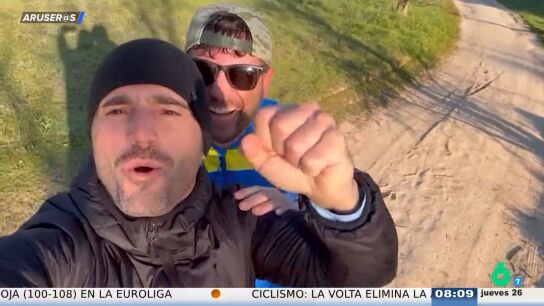 La emoci&oacute;n de Bustamante al encontrarse por sorpresa a Pablo L&oacute;pez por el monte en su cumplea&ntilde;os