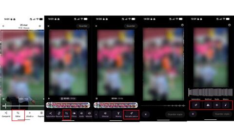 Editando audio en Google Fotos