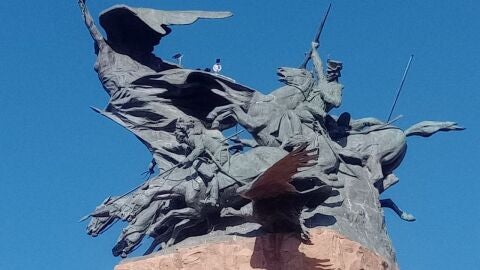 Parte superior del monumento al Ejército de los Andes