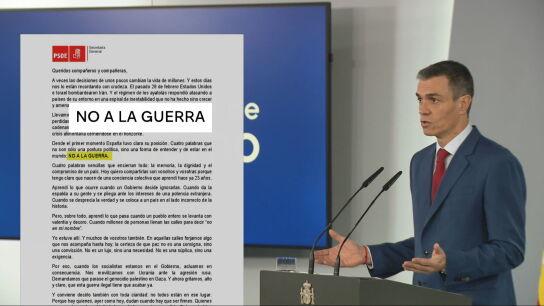 Carta de Pedro S&aacute;nchez a la militancia. 