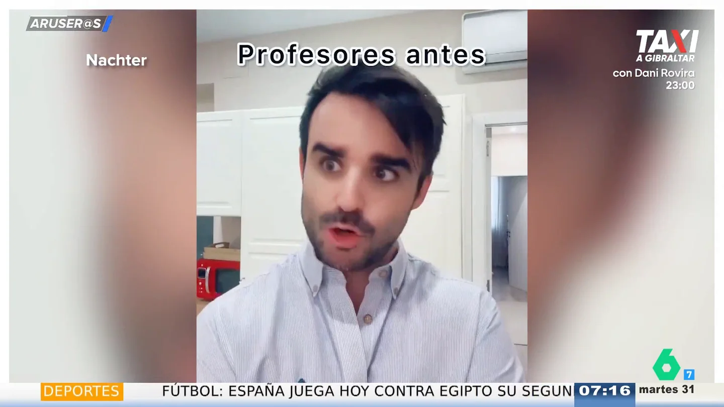 De "no vas a llegar a nada" al "tú puedes con todo": el viral de un tiktoker que pone a debate a los profes De "no vas a llegar a nada" al "tú puedes con todo": el viral de un tiktoker que pone a debate a los profes